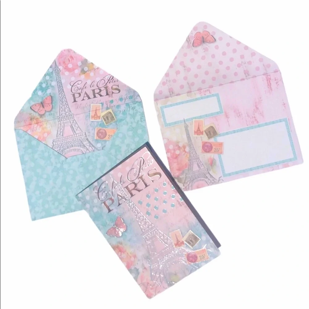 Pooch & Sweetheart Cafe Le Petit Paris Note Cards in Embellished Pouch (73749)